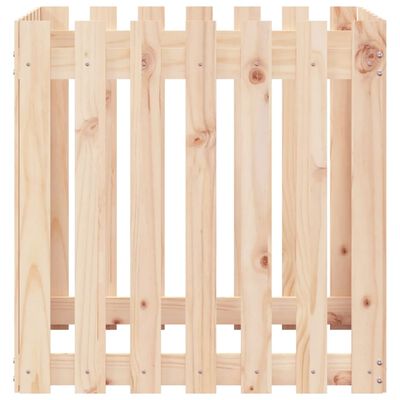 vidaXL Garden Planter with Fence Design 70x70x70 cm Solid Wood Pine