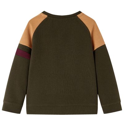 Kids' Sweatshirt Dark Khaki and Camel 104