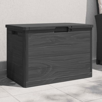 vidaXL Outdoor Cushion Box Anthracite 77.5x44.5x53 cm Polypropylene