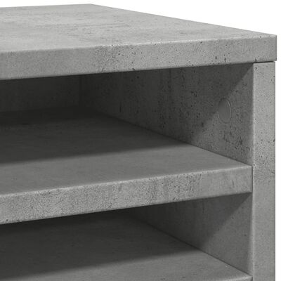 vidaXL Desk Organiser Concrete Grey 36x26x29.5 cm Engineered wood