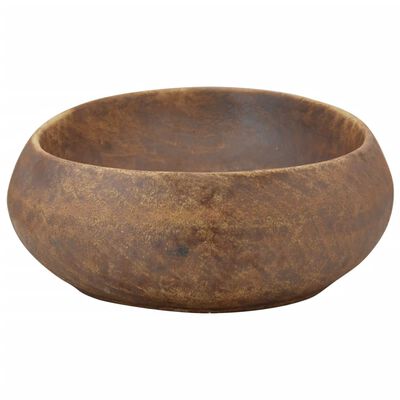 vidaXL Countertop Basin Brown Oval 59x40x15 cm Ceramic