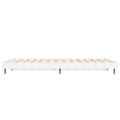 vidaXL Bed Frame without Mattress High Gloss White 120x190 cm Small Double