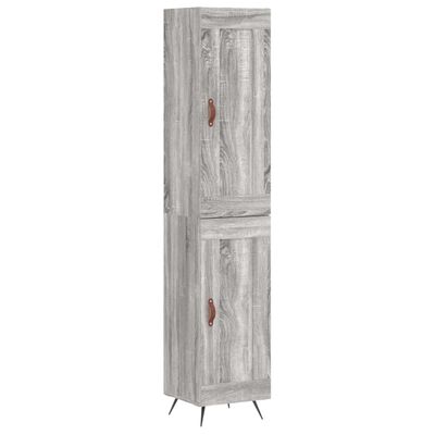 vidaXL Highboard Grey Sonoma 34.5x34x180 cm Engineered Wood