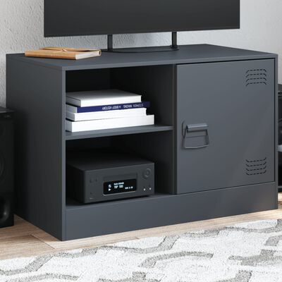 vidaXL TV Cabinet Anthracite 67x39x44 cm Steel