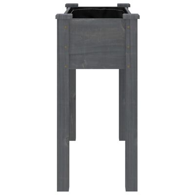 vidaXL Planter with Liner Grey 71x37x76 cm Solid Wood Fir