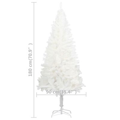 vidaXL Artificial Pre-lit Christmas Tree with Ball Set White 180 cm