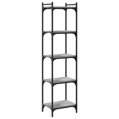 vidaXL Bookcase 5-Tier Grey Sonoma 40x30x154 cm Engineered Wood