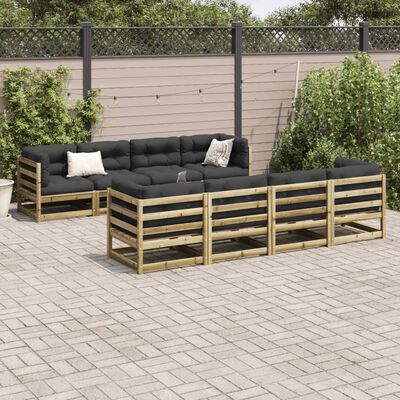 vidaXL 9 Piece Garden Sofa Set Impregnated Wood Pine