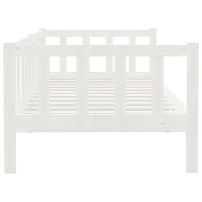 vidaXL Day Bed without Mattress White Solid Wood Pine 90x200 cm