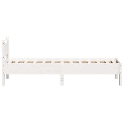 vidaXL Bed Frame without Mattress White 100x200 cm Solid Wood Pine