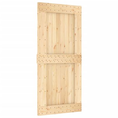 vidaXL Sliding Door with Hardware Set 95x210 cm Solid Wood Pine