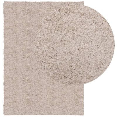 vidaXL Shaggy Rug PAMPLONA High Pile Modern Beige 160x230 cm