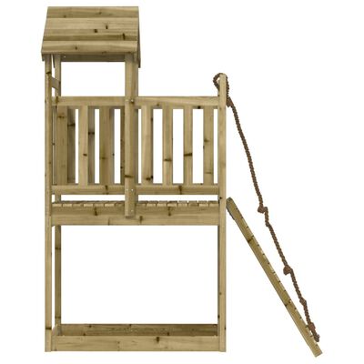 vidaXL Playhouse with Climbing Wall Impregnated Wood Pine