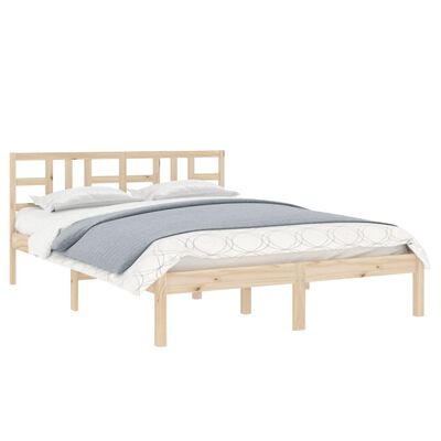 vidaXL Bed Frame without Mattress 120x190 cm Small Double Solid Wood