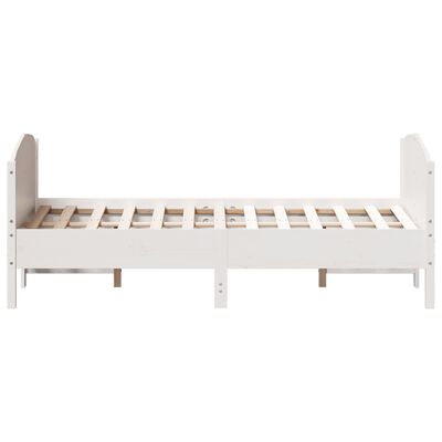 vidaXL Bed Frame without Mattress White 120x200 cm Solid Wood Pine