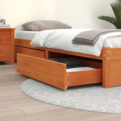 vidaXL Bed Drawers 4 pcs Wax Brown Solid Wood Pine