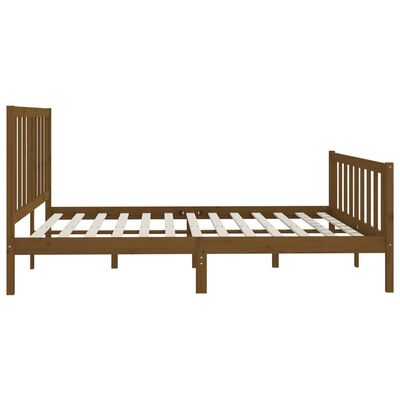 vidaXL Bed Frame without Mattress Honey Brown 200x200 cm Solid Wood