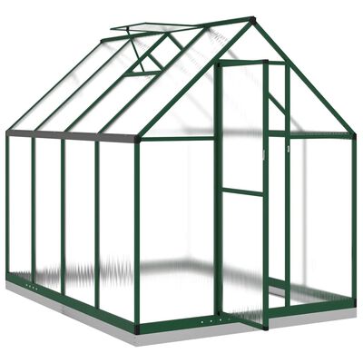 vidaXL Greenhouse with Base Frame Green 224x169x202 cm Aluminium