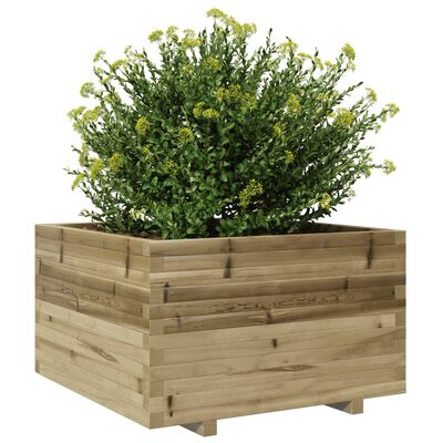 vidaXL Garden Planter 80x80x49.5 cm Impregnated Wood Pine