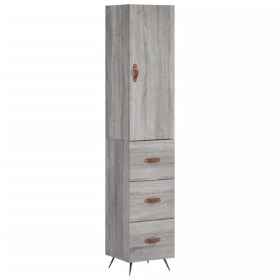 vidaXL Highboard Grey Sonoma 34.5x34x180 cm Engineered Wood