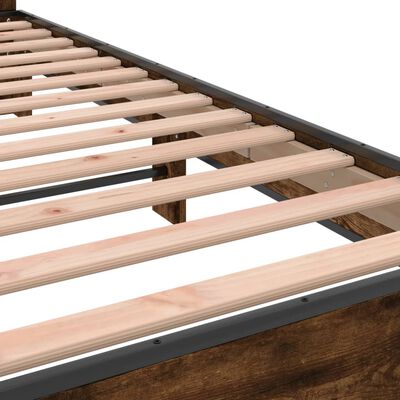 vidaXL Bed Frame without Mattress Smoked Oak 150x200 cm King Size