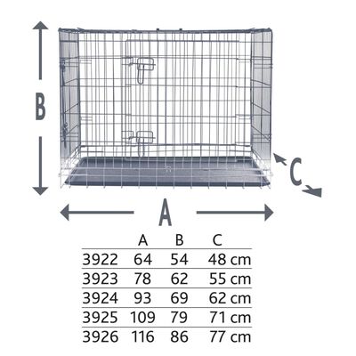 TRIXIE Home Kennel 64x54x48 cm Galvanized