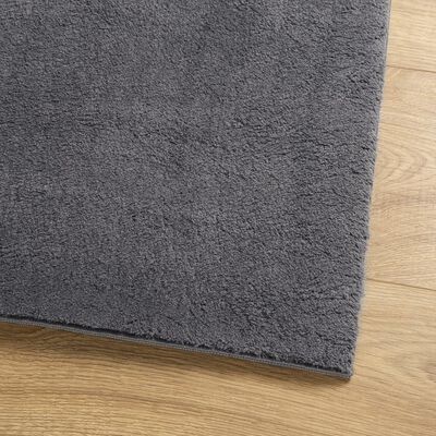 vidaXL Rug HUARTE Short Pile Soft and Washable Anthracite 240x240 cm