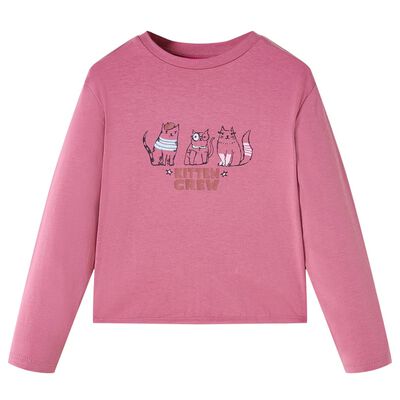 Kids' T-shirt with Long Sleeves Raspberry 92