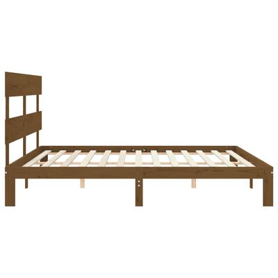 vidaXL Bed Frame without Mattress Honey Brown 200x200 cm Solid Wood Pine