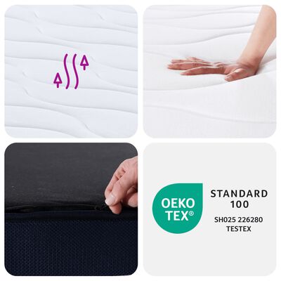 vidaXL Pocket Spring Mattress Medium Firm 140x190 cm