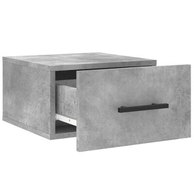 vidaXL Wall-mounted Bedside Cabinet Concrete Grey 35x35x20 cm