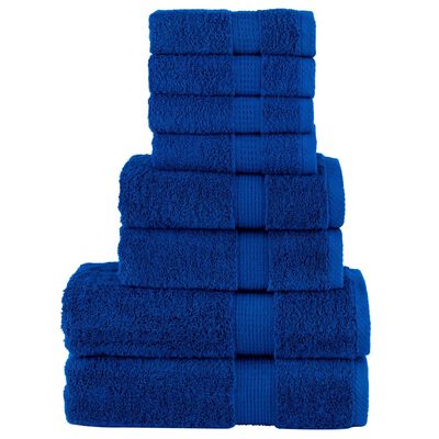 vidaXL 8 Piece Premium Towel Set SOLUND Blue 600 gsm