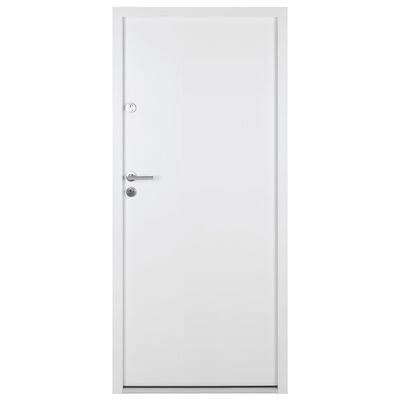 vidaXL Front Door White 90x200 cm Aluminium