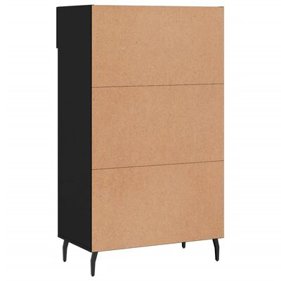 vidaXL Shoe Cabinet Black 60x35x105 cm Engineered Wood