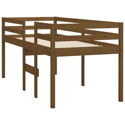 vidaXL High Sleeper Bed without Mattress Honey Brown 80x200 cm