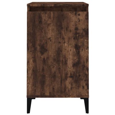 vidaXL Bedside Cabinet Smoked Oak 40x35x70 cm Engineered Wood