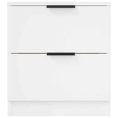 vidaXL Bedside Cabinets 2 pcs White Engineered Wood