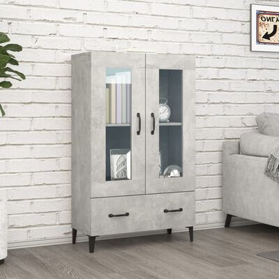 vidaXL Highboard Concrete Grey 70x31x115 cm Engineered Wood