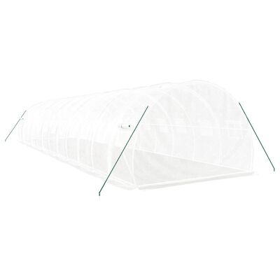 vidaXL Greenhouse with Steel Frame White 36 m² 12x3x2 m