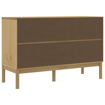 vidaXL Sideboard FLORO Wax Brown 114x43x74 cm Solid Wood Pine