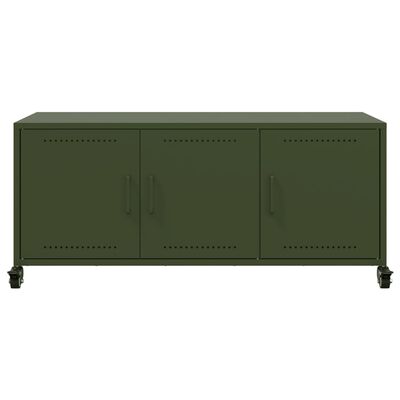 vidaXL TV Cabinet Olive Green 100.5x39x43.5 cm Steel