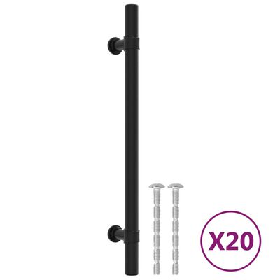 vidaXL Cabinet Handles 20 pcs Black 160 mm Stainless Steel