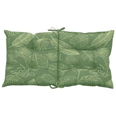 vidaXL Lowback Chair Cushions 4 pcs Leaf Pattern Fabric