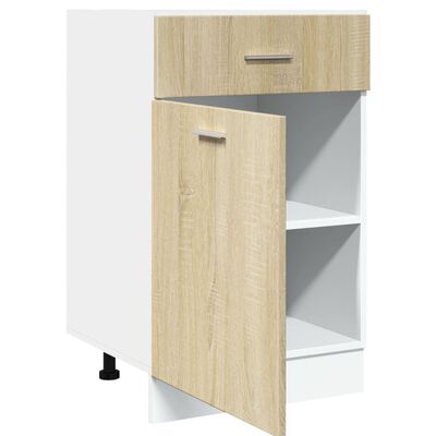 vidaXL Drawer Bottom Cabinet Sonoma Oak 50x46x81.5 cm Engineered Wood