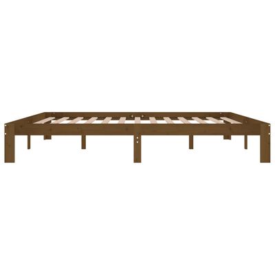 vidaXL Bed Frame without Mattress Honey Brown Solid Wood Pine 200x200 cm