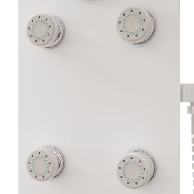 vidaXL Shower Panel Unit Glass 25x47.5x130 cm White