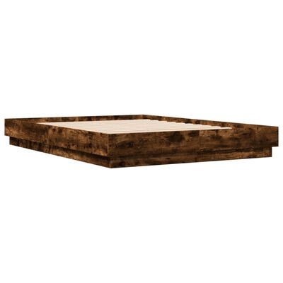 vidaXL Bed Frame Smoked Oak 160x200 cm Engineered Wood