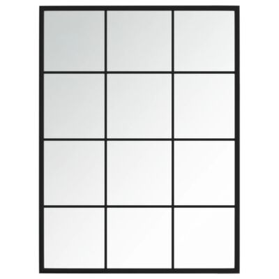 vidaXL Wall Mirrors 2 pcs Black 80x60 cm Metal