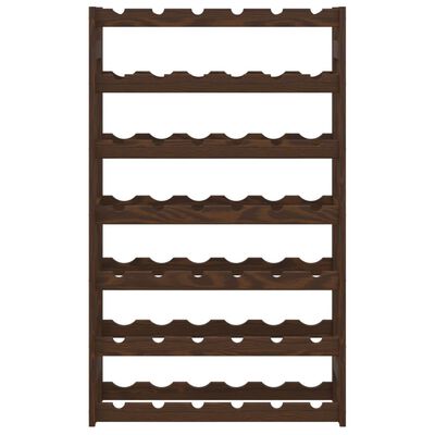 vidaXL Wine Rack for 42 Bottles Brown Solid Wood Pine