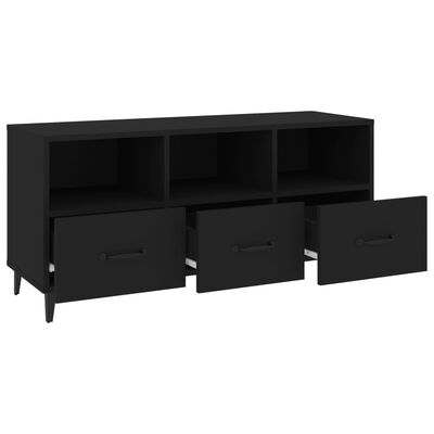 vidaXL TV Cabinet Black 102x35x50 cm Engineered Wood